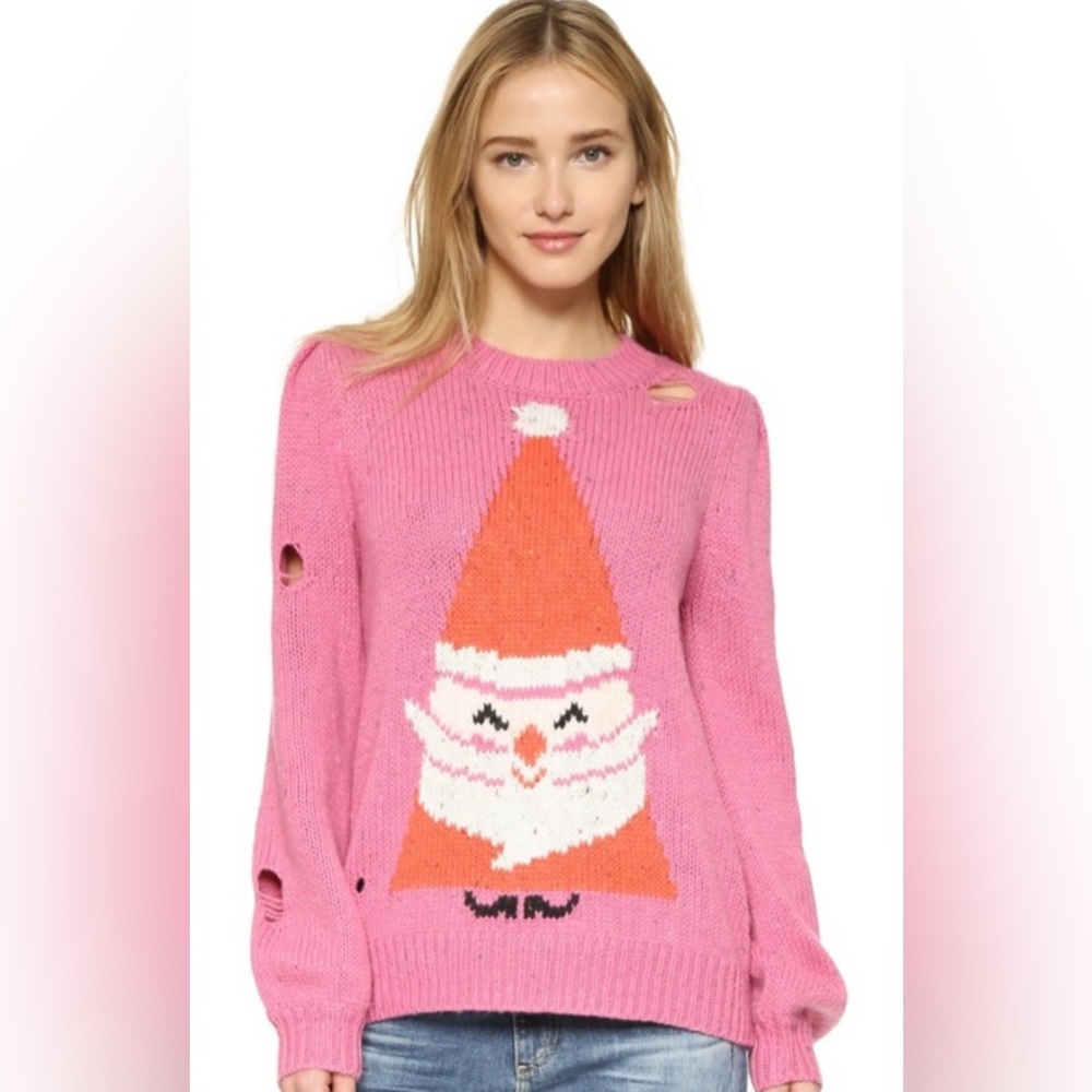Wildfox Jingle Man Distressed Sweater (S)
